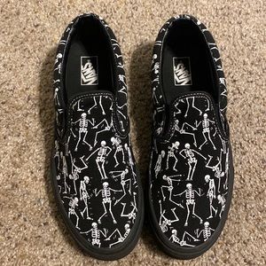 Vans Skeleton Slip Ons